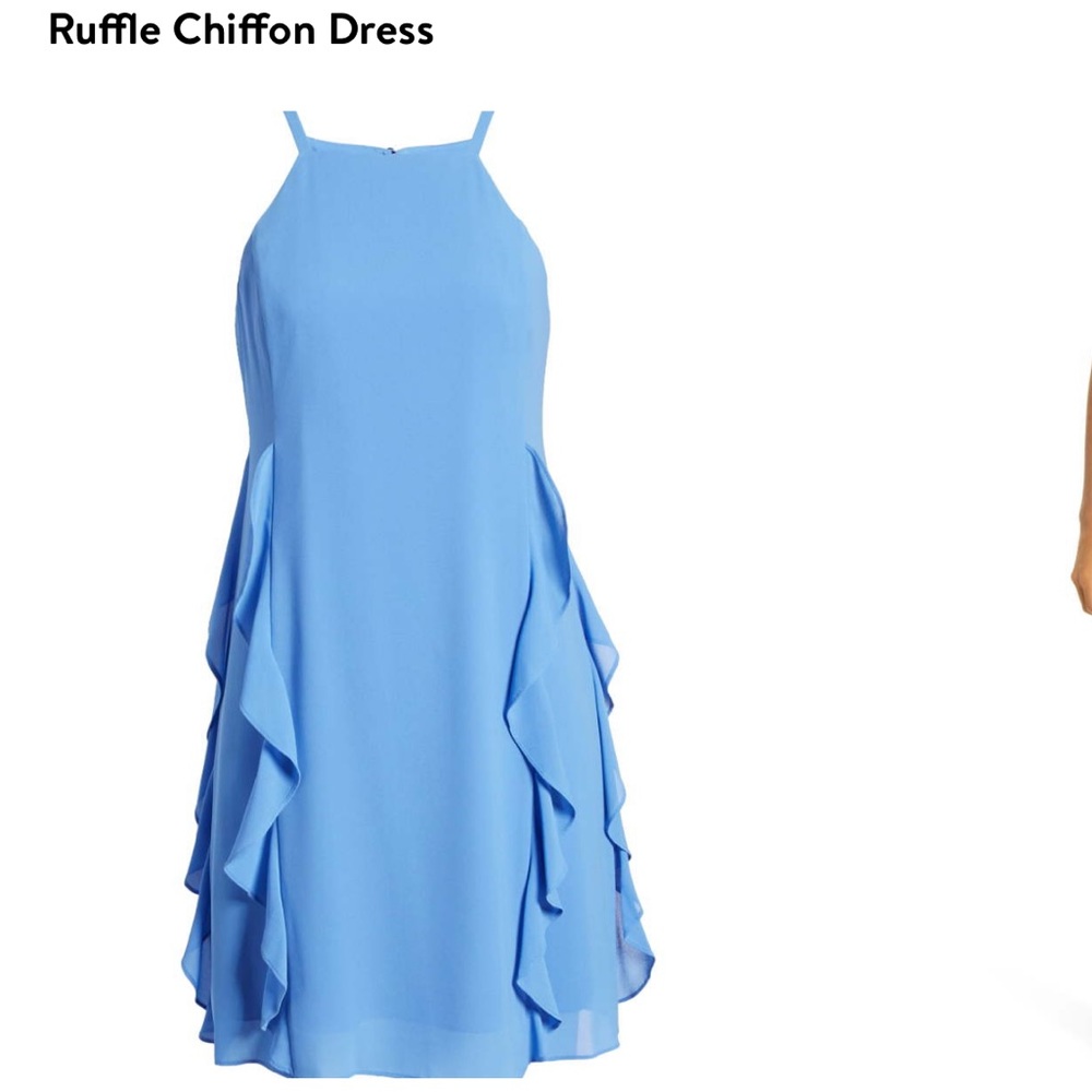 Chiffon ruffle dress
